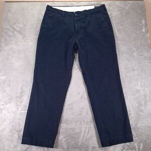 Polo Ralph Lauren Chino Pant Men 38x29.5, Tag 38x30 Navy Blue 100% Cotton